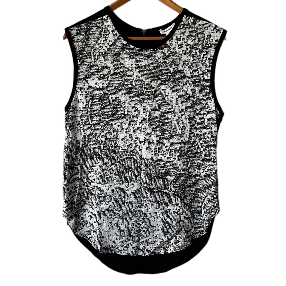 Helmut Lang Resid Print Satin Top Size Medium